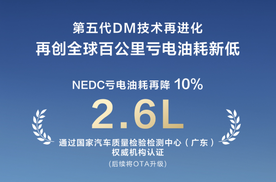 NEDC百公里亏电油耗刷新至2.6L，比亚迪第五代DM技术再进化