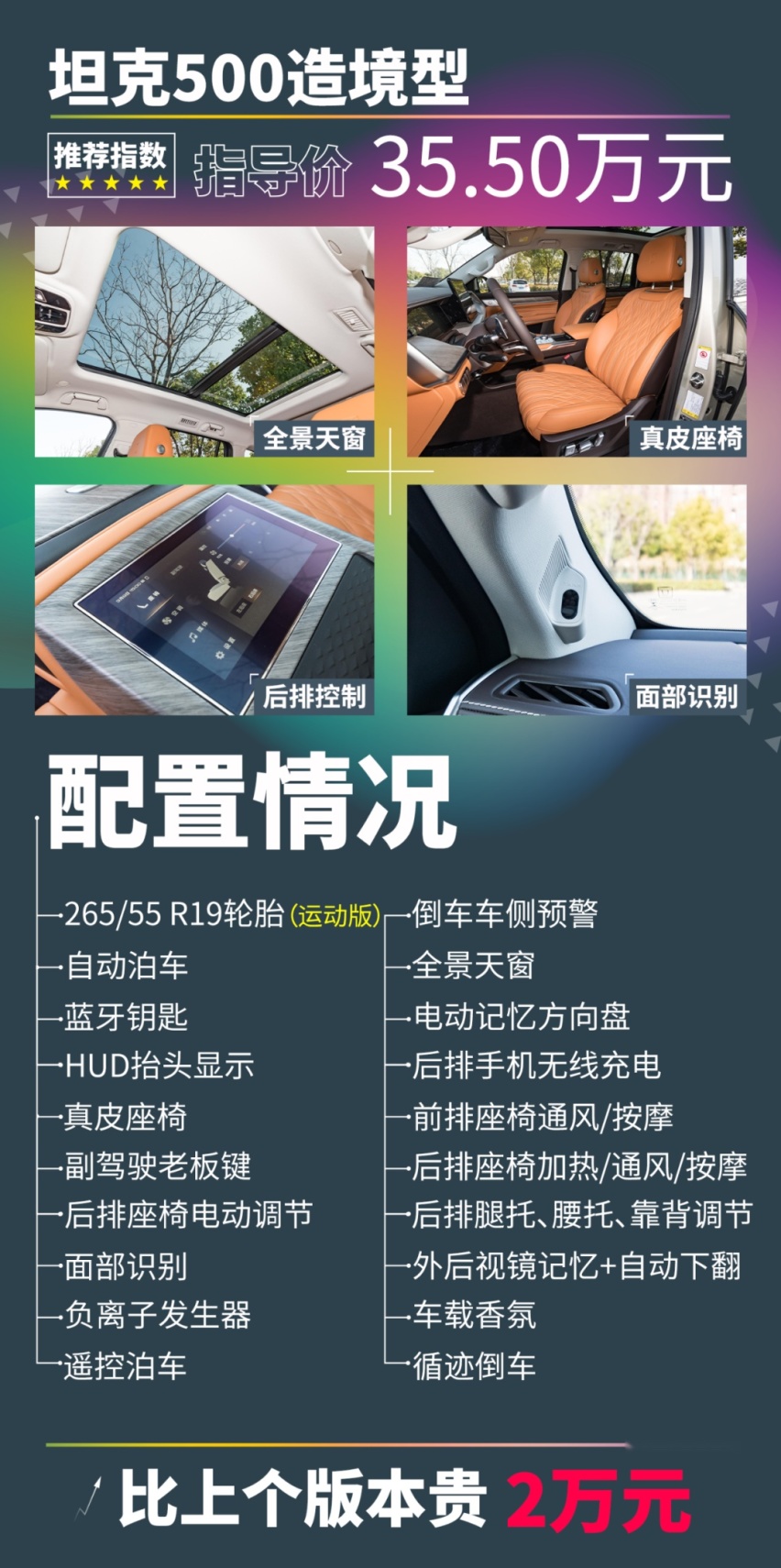 坦克500正式上市！买35万这款太值了