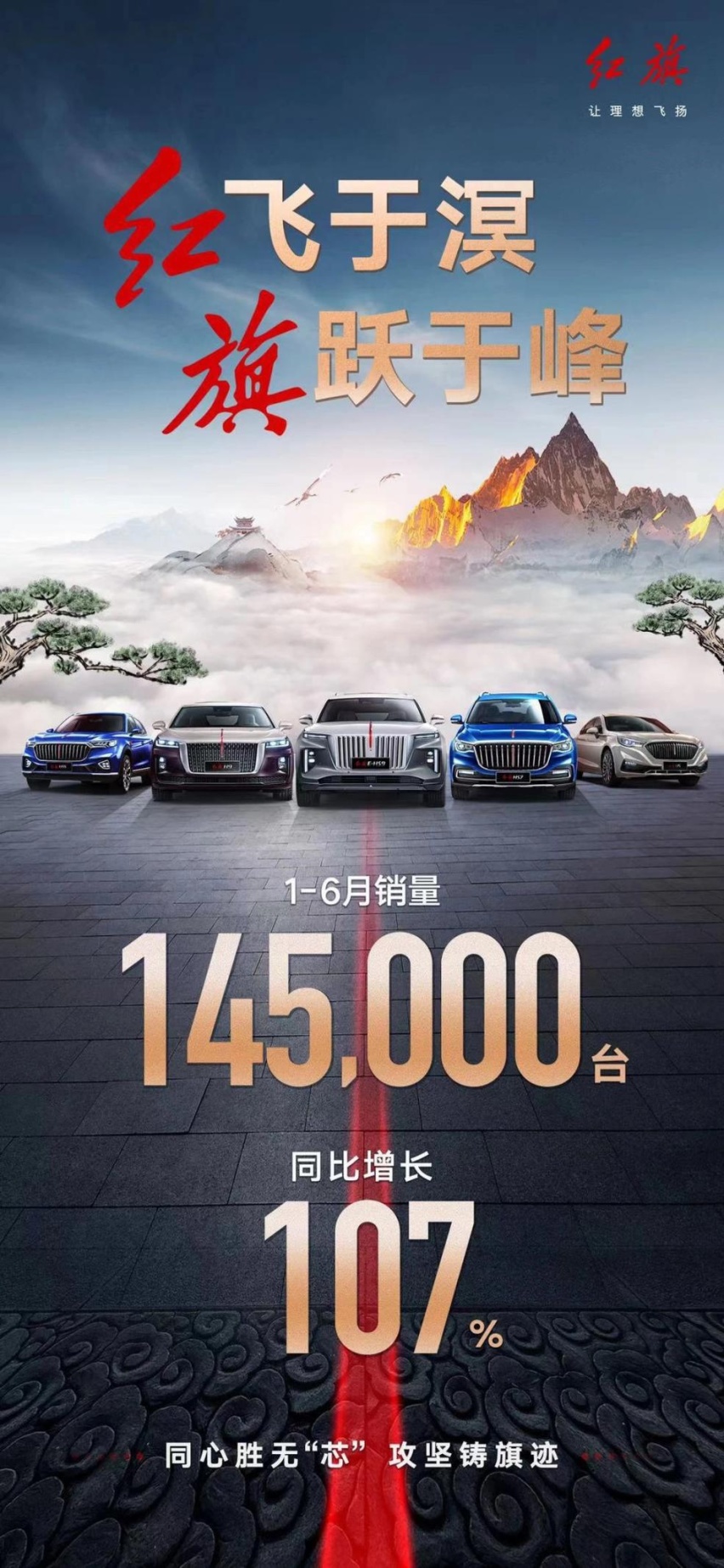 HS5超途观L、E-HS9排50万级第二，红旗汽车您看好吗