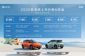 2026款海鸥焕新上市，激光雷达首次下放A00级市场