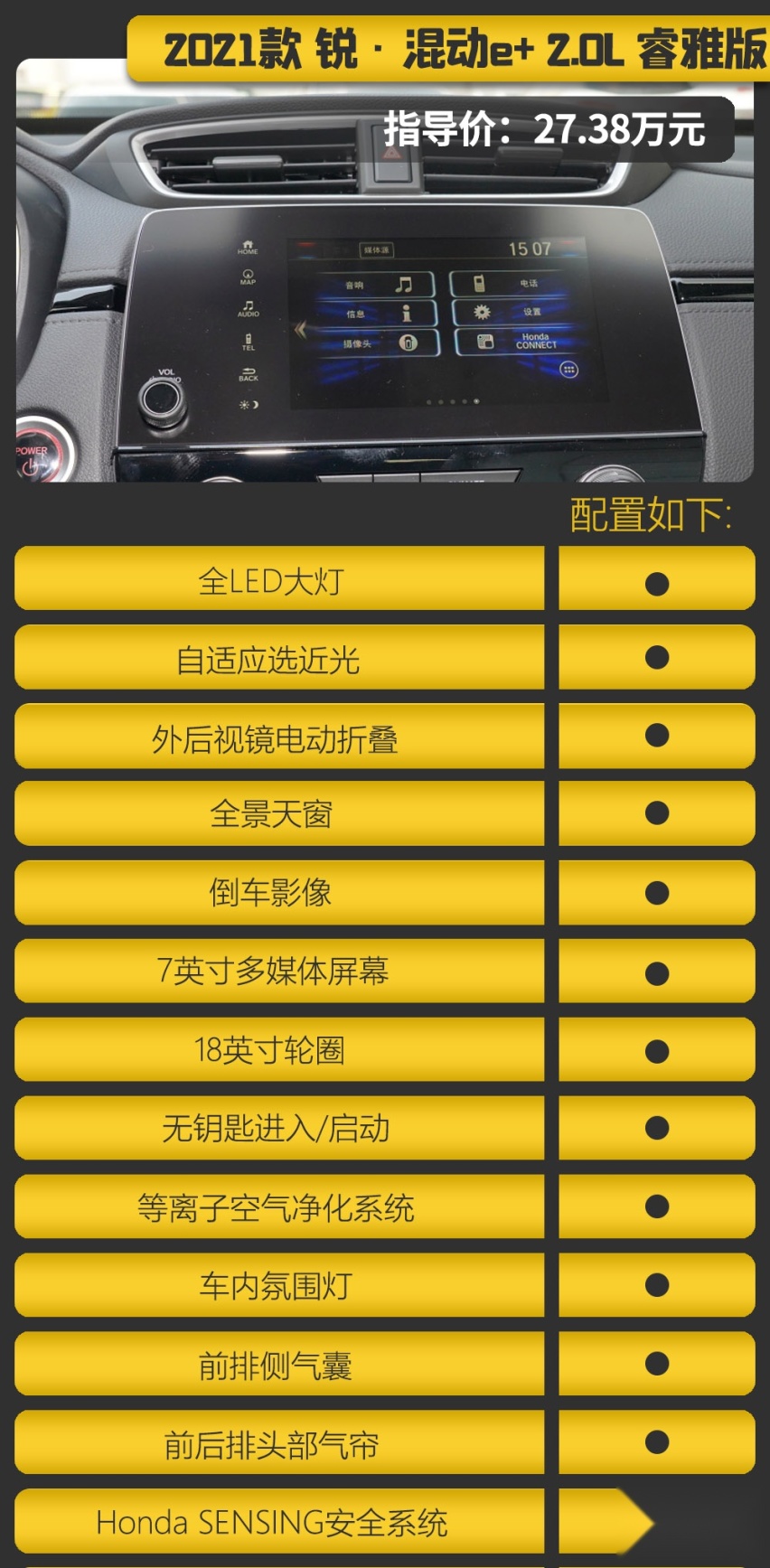 睿驰版最值得购买 东风本田CR-V锐·混动e+购车手册