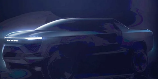 道奇RAM 1500纯电皮卡预告图曝光，或2023年亮相