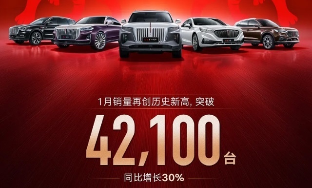 红旗2022年1月开门红 销量超4万辆 期待年销50万辆
