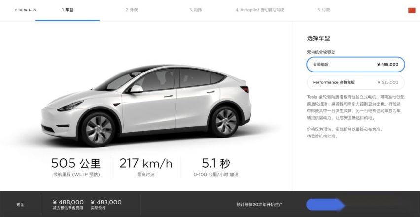 你的 Model Y 已发货