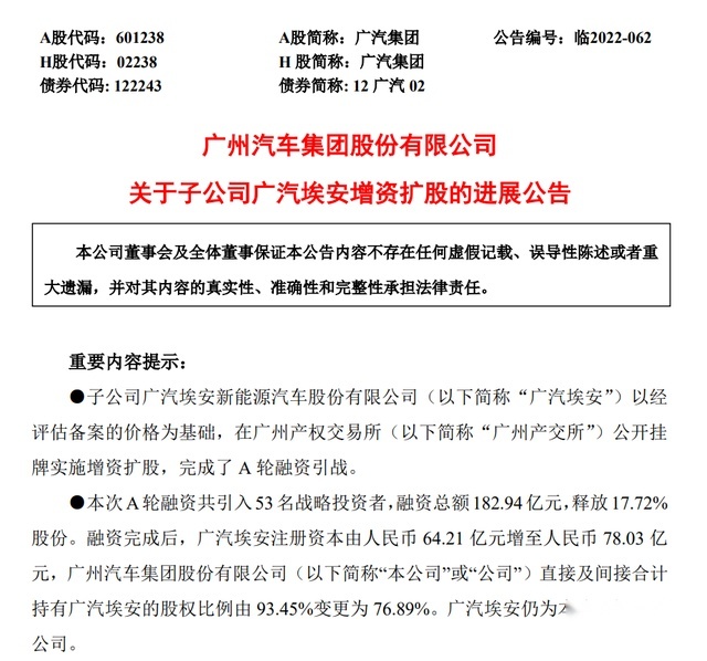 还没上市就融资183亿，广汽埃安为什么被资本市场看好？