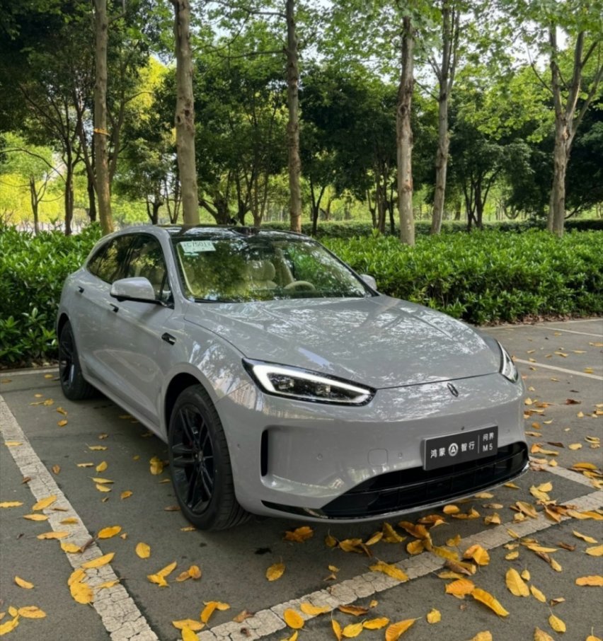 新款问界M5实车曝光，新前脸确实很好看
