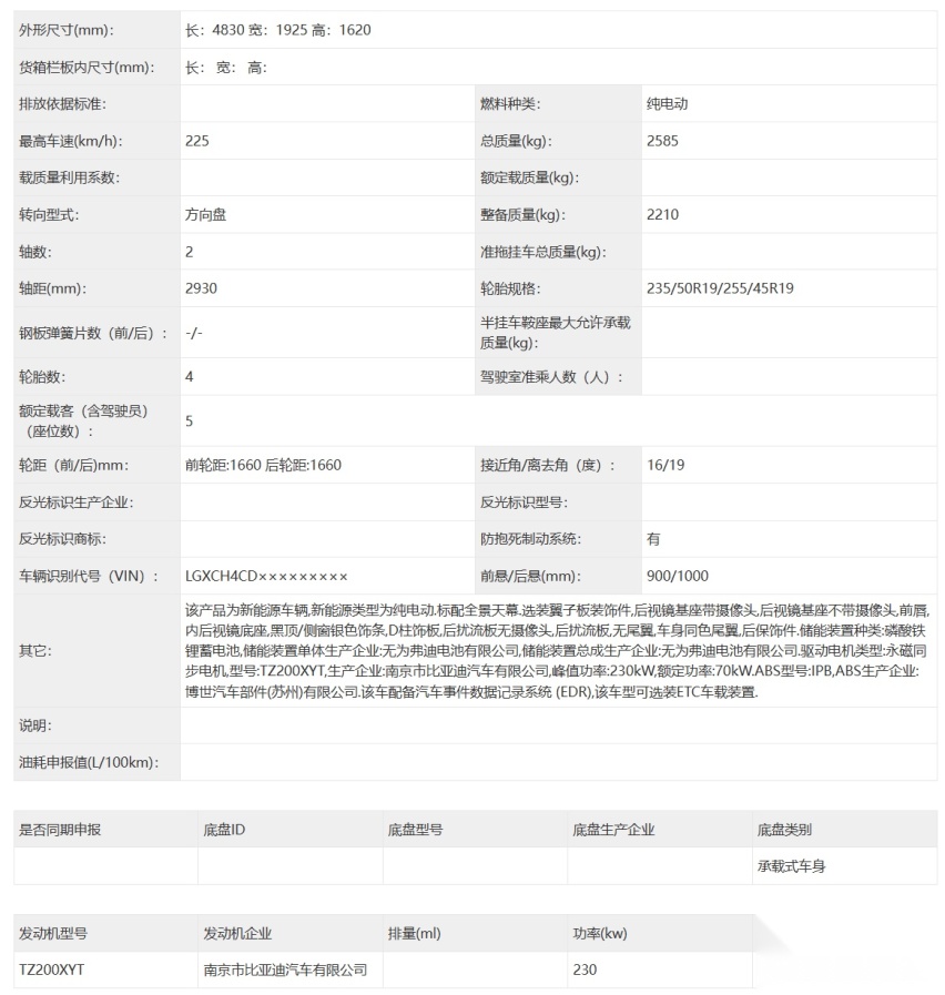 宋L姊妹车？比亚迪海狮07 EV申报 三种动力可选