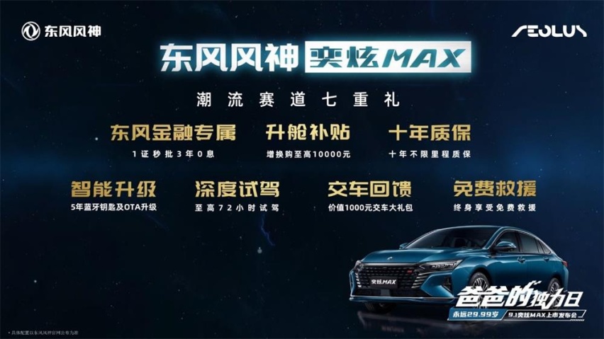 更宽更快更智能 东风风神奕炫MAX上市 售价9.39-12.59万