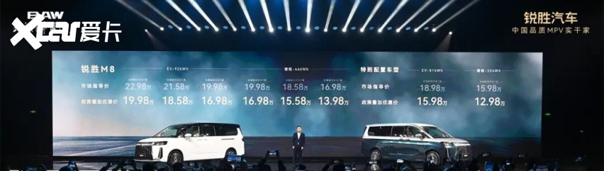锐胜M8正式上市!限时补贴后售价12.98万元起,面子里子全都有