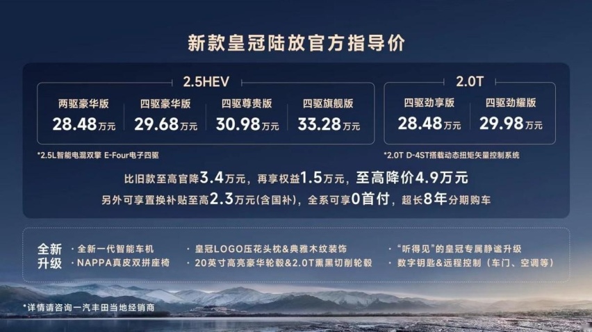 急火了!新款汉兰达/陆放上市，最高降了5.3万