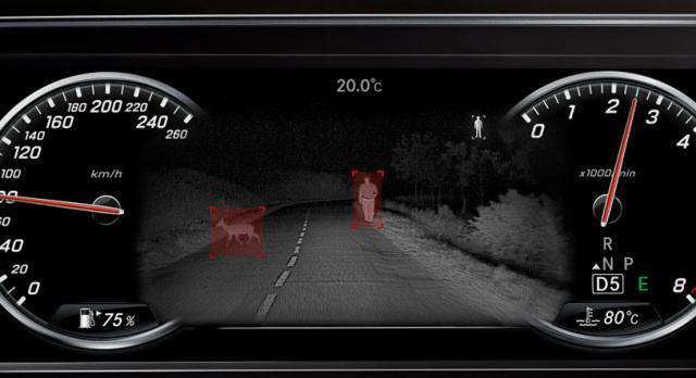 黑夜第三只眼，奔驰S450 S400主动夜视系统增强版，赞