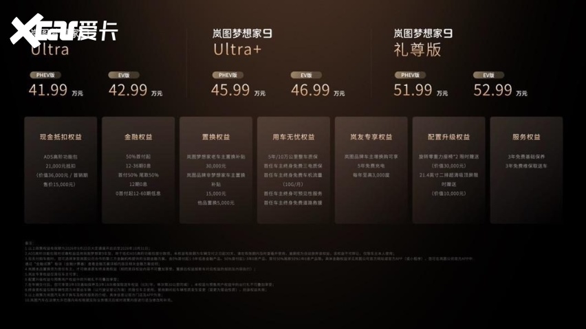 国产豪华MPV天花板,岚图梦想家9上市41.99万起,插混纯电双动力