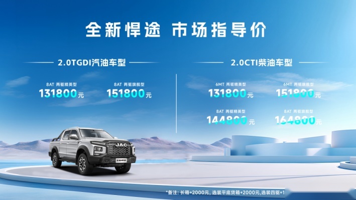 为北方高寒区域用户打造，江淮皮卡寒带版产品预售