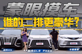 蒙眼摸车，别克GL8 PHEV、丰田赛那、腾势D9，谁的二排更豪华？