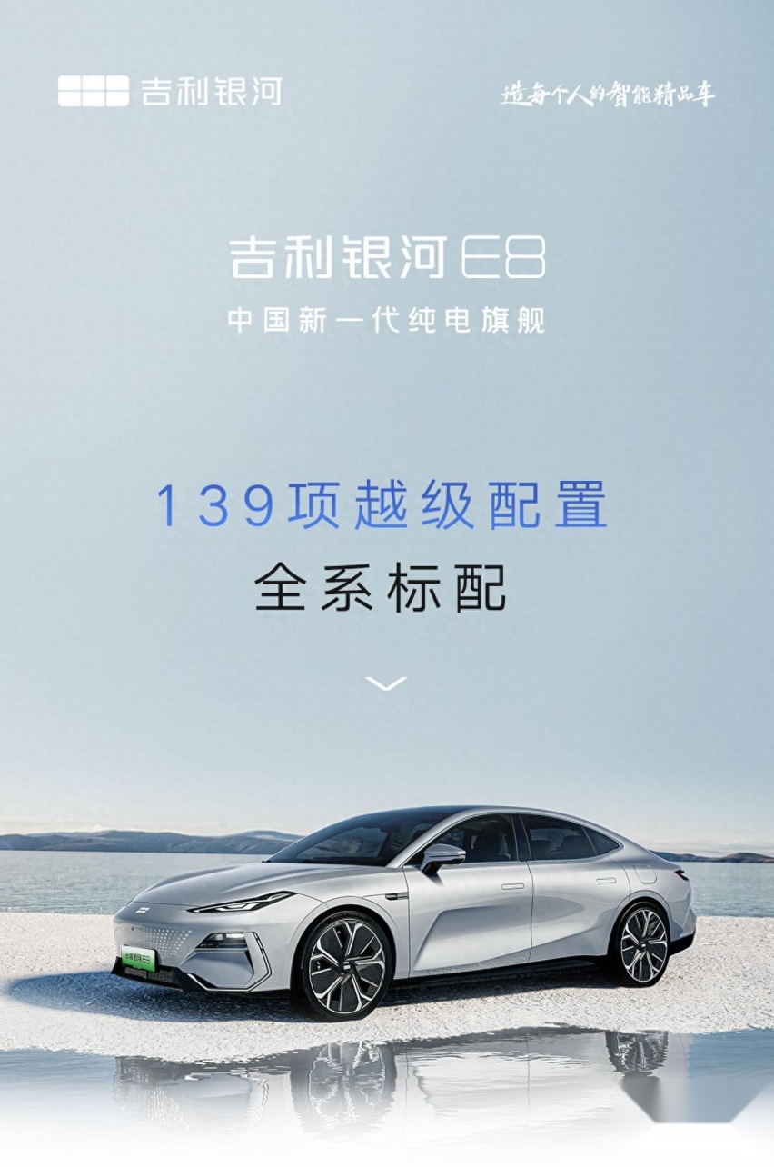 起步即高配!吉利银河E8五大版型配置梯度曝光