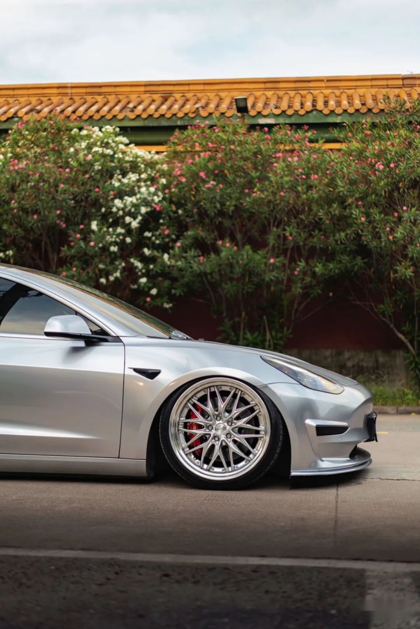 姿态风特斯拉Model 3，从迷彩战斗范变身成优雅绅士