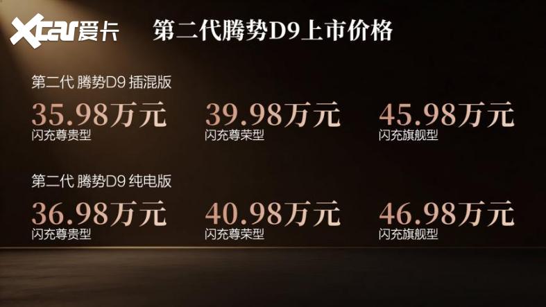 上市价35.98万元起 第二代腾势D9带来九大新迭代