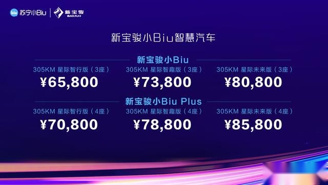 新宝骏小Biu智慧汽车全礼以赴！预售6.58万~8.58万