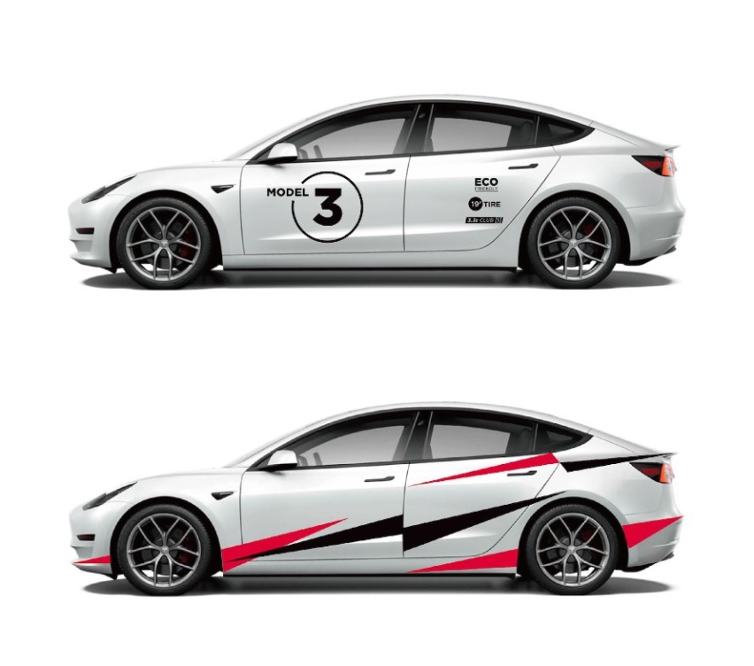 特斯拉车主福利，Model 3/Model Y可贴车身拉花，最高售价7