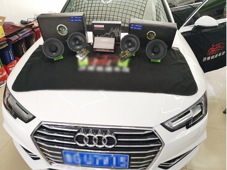 奥迪A4汽车音响升级黄金声学，古铜DSP406，享受新的体验