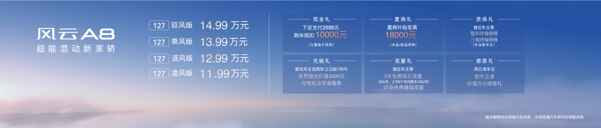 售价11.99万元-14.99万元，奇瑞风云A8今日全球上市