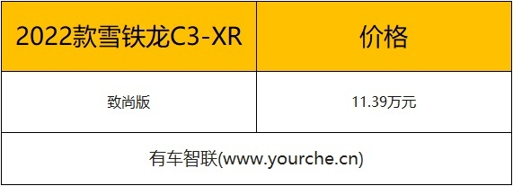 外观内饰全面升级 2022款雪铁龙C3-XR上市 售价11.39万元