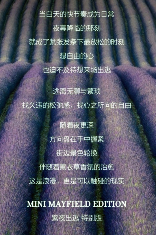 MINI推出特别版：命名为“紫夜出逃版”，动力参数相当有趣