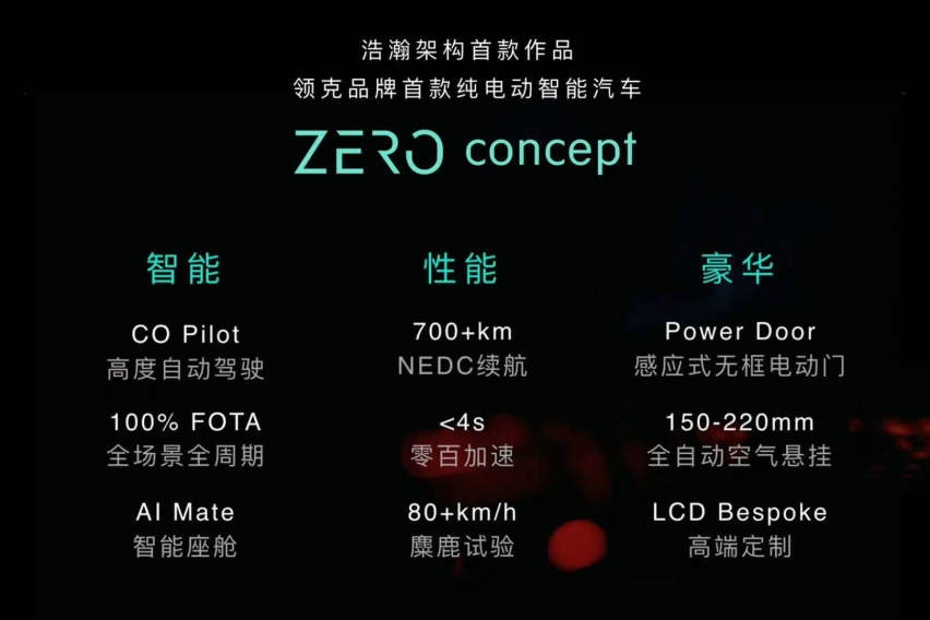 续航超700km领克概念车 ZERO Concept首发