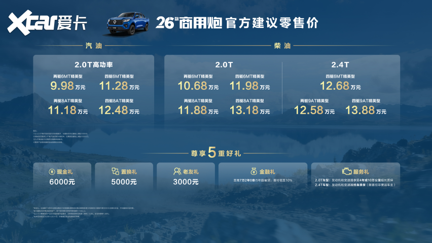 千锤百炼实力再进阶！2026款长城炮焕新上市9.98万元起