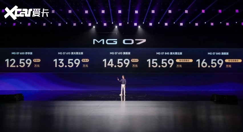 技术普惠再进一步 13.59万起配激光雷达+电磁悬架 MG 07预售