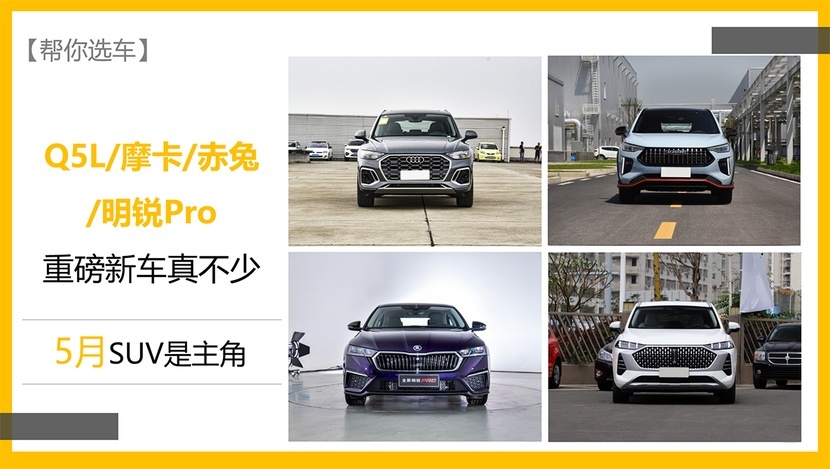 5月SUV是主角 Q5L/摩卡/赤兔/明锐Pro 盘点4款重磅车