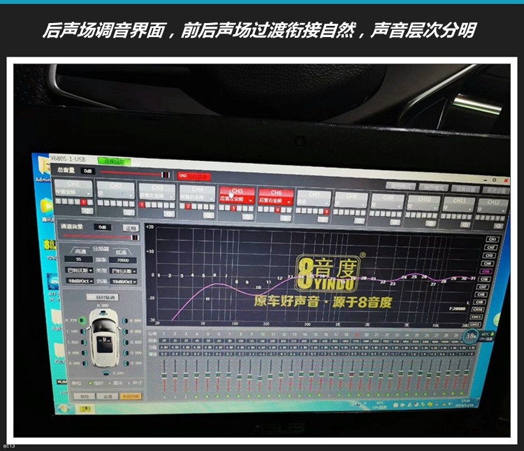 凯迪拉克XT5汽车音响无损升级8音度Y680S-1，厦门汇原汽车音响
