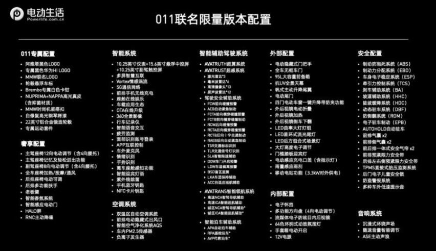 阿维塔11及011全球发布售34.99万起 长安/华为/宁德时代赋能