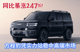 同比暴涨247%！方程豹凭实力站稳中高端市场