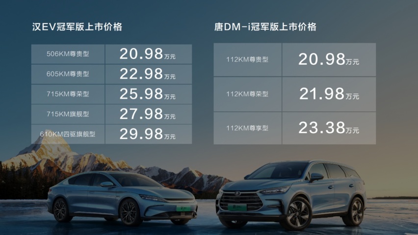 巅峰之上 再造巅峰，汉唐双旗舰冠军版全新上市，售价20.98~29.9