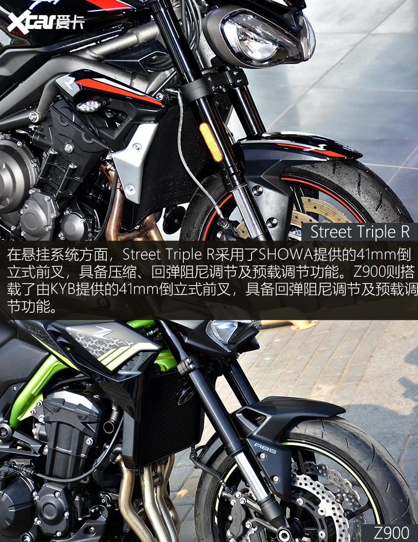 凯旋;Triumph;川崎;Kawasaki;Street Triple R对比Z900