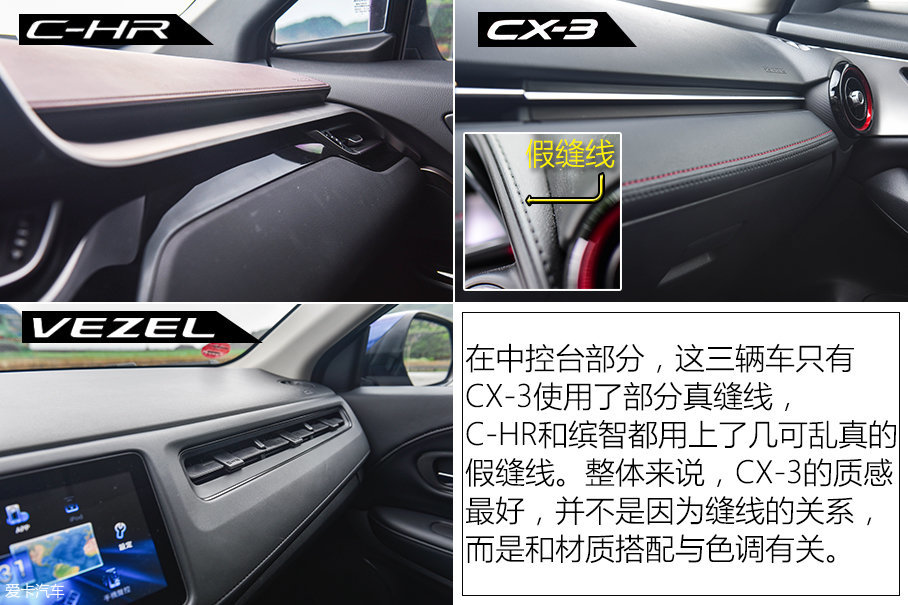 C-HR/CX-3/缤智台北三车对比