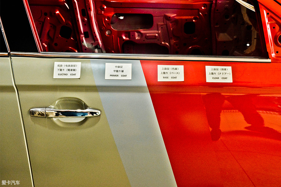 广汽三菱的产品车身涂层依次是电泳层,中涂层,色漆和清漆四层结构