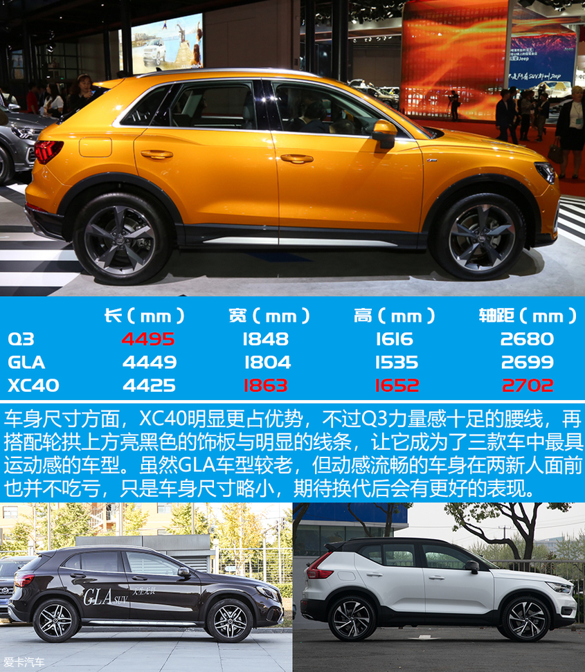 Q3/GLA/XC40对比