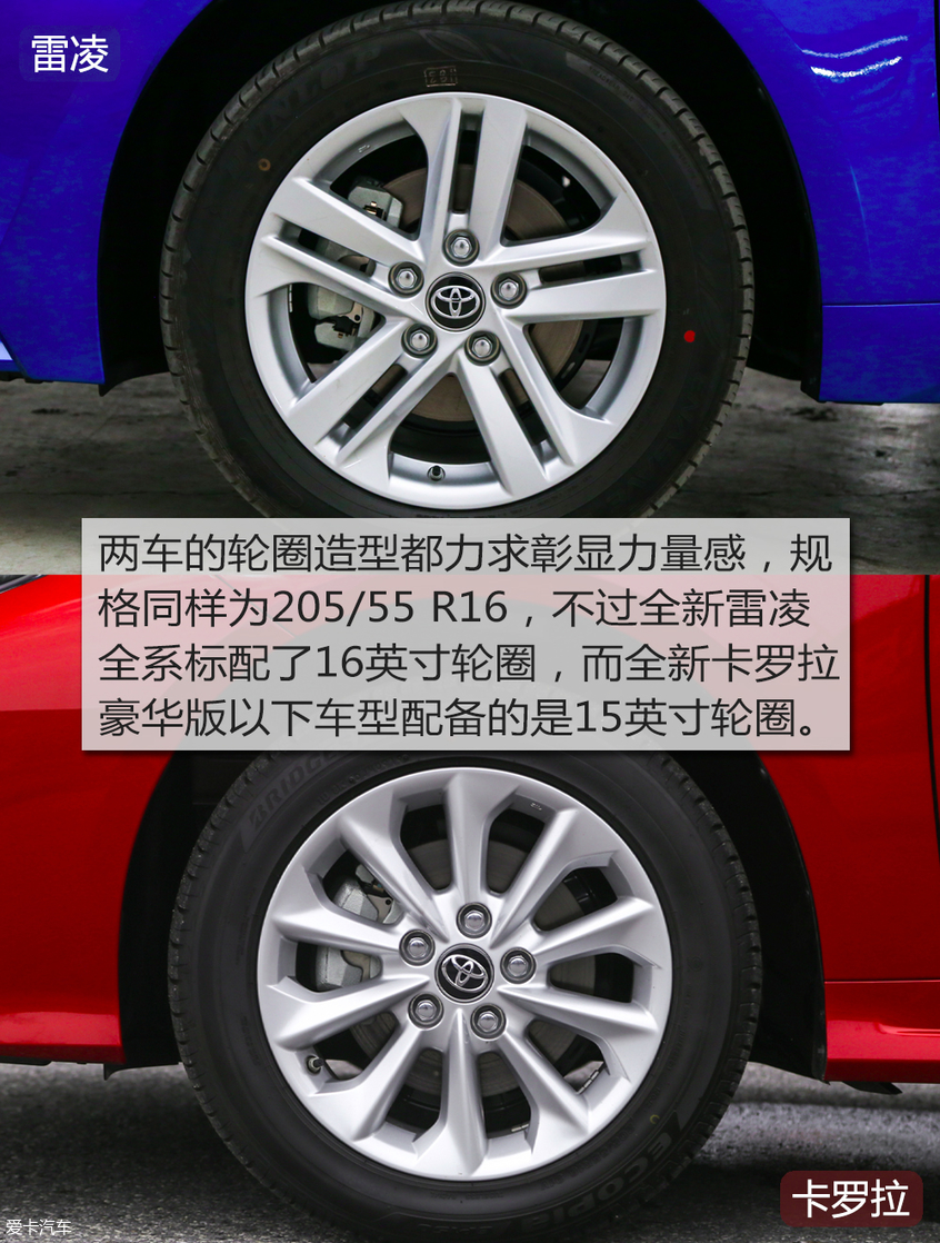 雷凌对比卡罗拉：外观对比