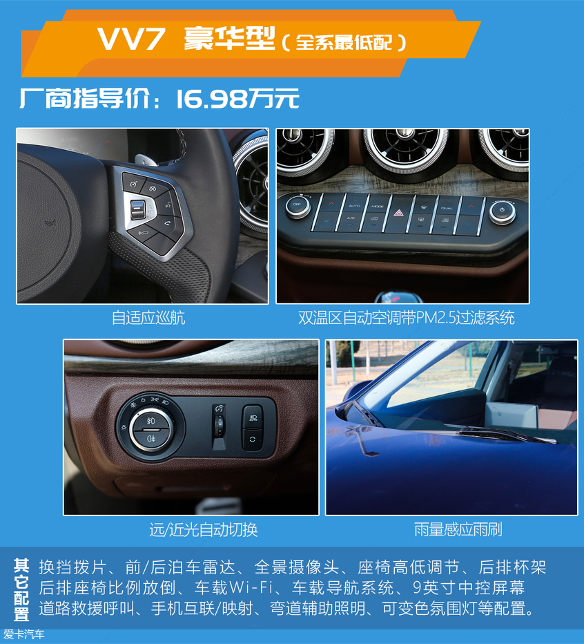 VV7/VV7 GT购车手册：VV7配置差异分析