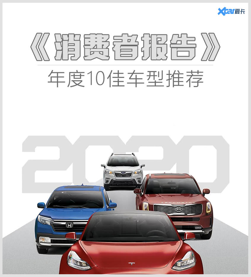 《消费者报告》2020年度10佳车型推荐