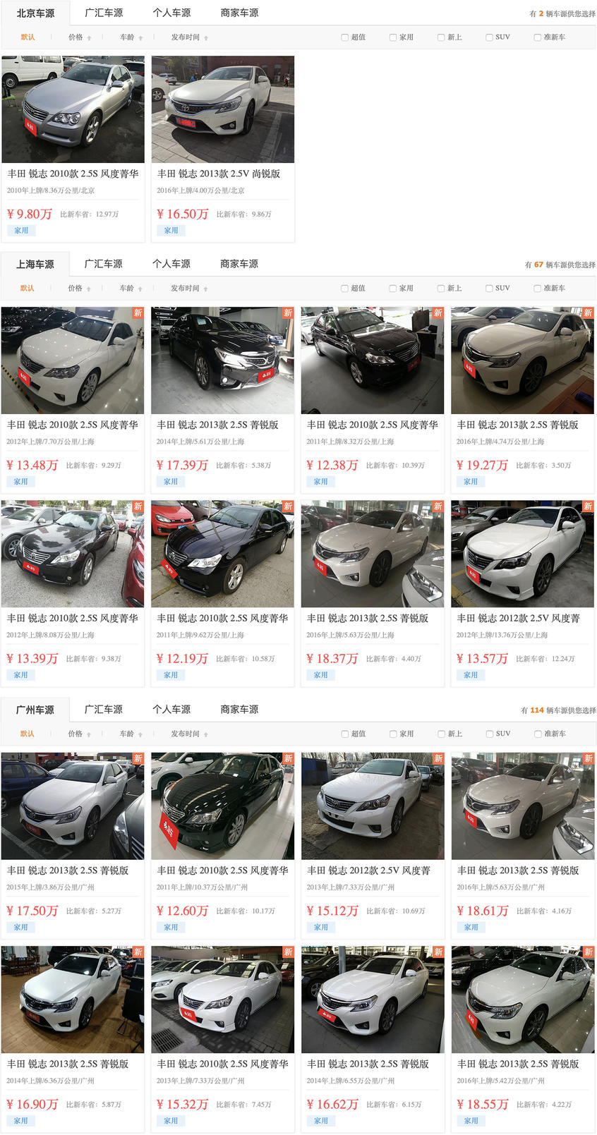 经典大排量车型