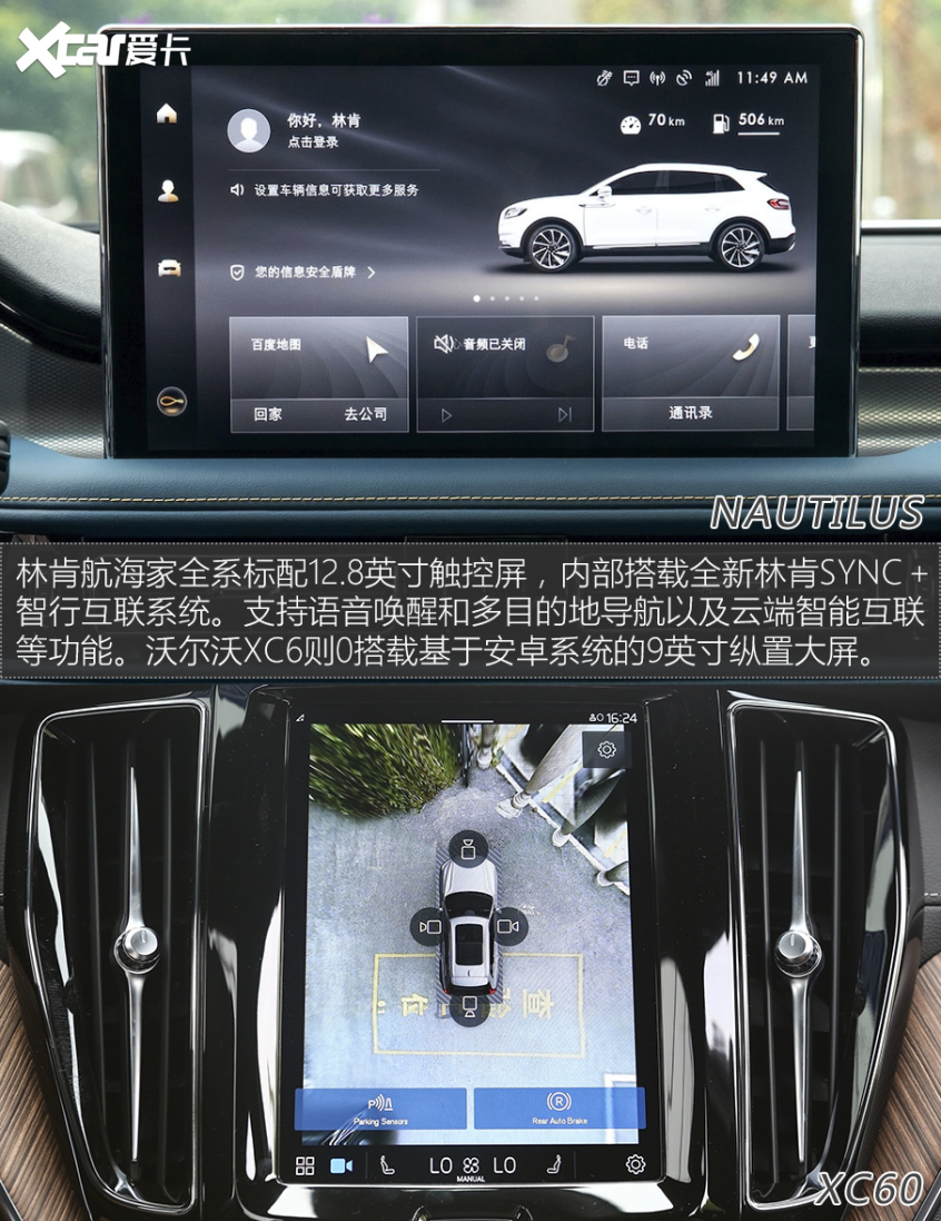 林肯航海家对比XC60