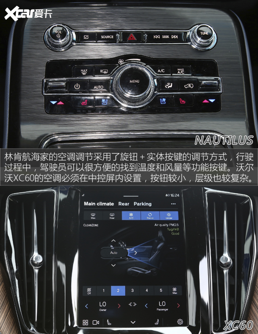 林肯航海家对比XC60