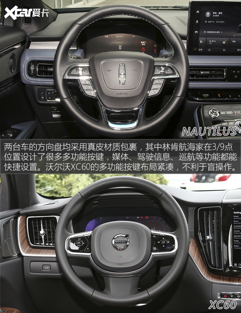 林肯航海家对比XC60