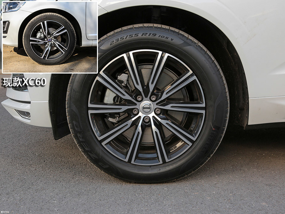 沃尔沃全新xc60采用多条辐式双色轮圈,轮胎采用倍耐力p zero系列,规格
