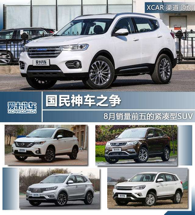 8月销量前五的紧凑型SUV