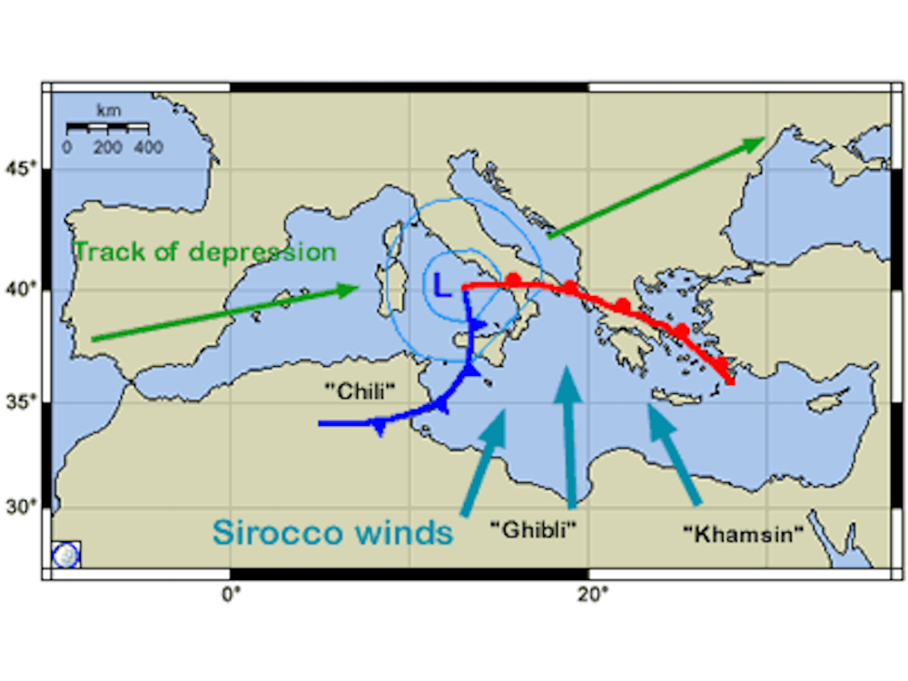 һǡSiroccoǿʢļڣٶܴﵽ60-70km/hڹЮŴԵкˮSirocco򱱵½ʱȵǵĲʡ