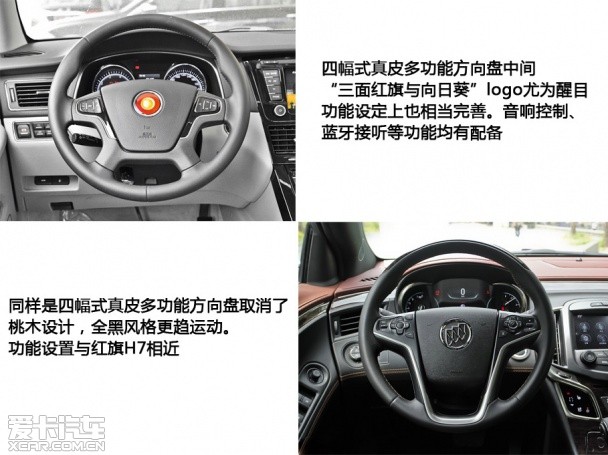红旗H7;对比;别克君越 红旗H7;对比;别克君越